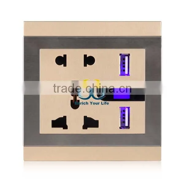 all-powerful USB wall socket Dual USB Night Light touch switch Fashion