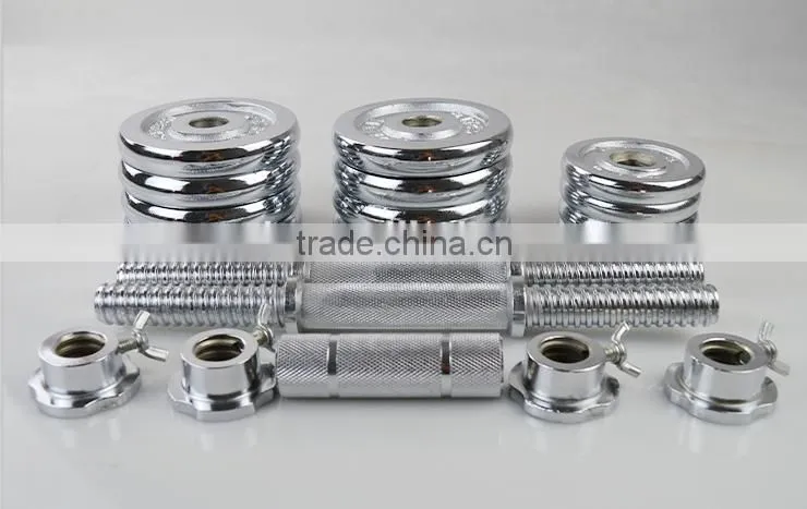 dingzhou 15kg 20kg 30kg fitness chrome Dumbbell set factory