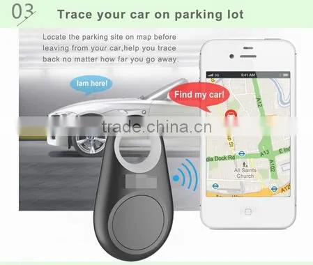 bluetooth keychain wallet anti-lost alarm device tracker key finder for iphone 6/6s/6 plus/6s plus/samsung