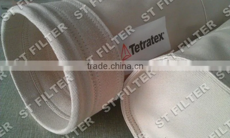 fiberglass with PTFE membrane filter bag,Dia150*1100mm