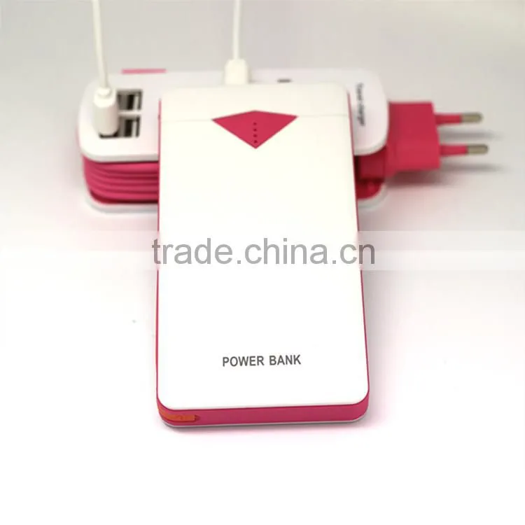 2016 New design universal smart usb 8000mah portable battery charger