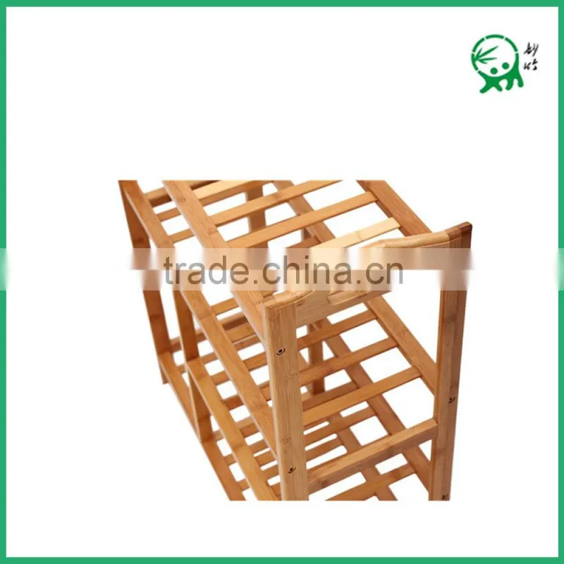 Durable Modeling Popular Eco-friendly Bamboo 4 layers Shoe Rack