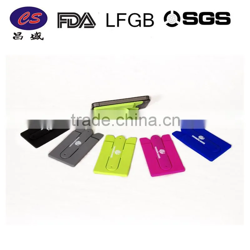 silicone rubber credit card holder for cellphone