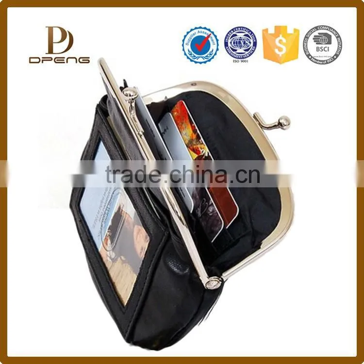 Customized pu leather squeeze coin purse zipper coin purse leather