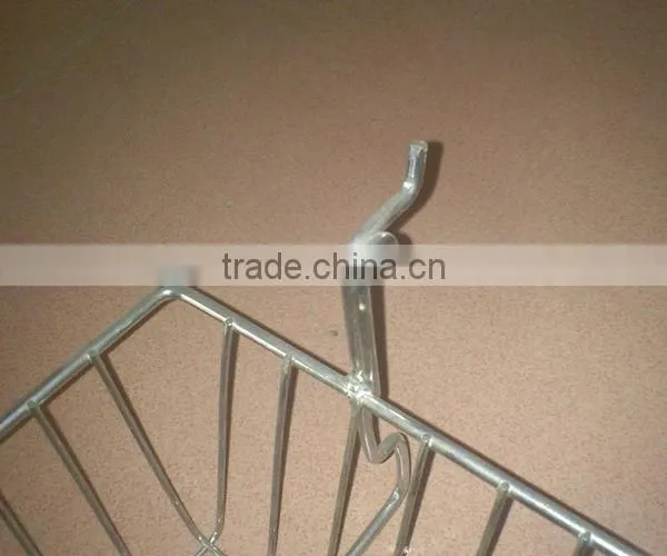Supermarket hanging slatwall wire basket