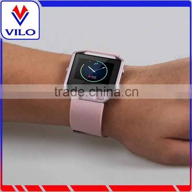 Mutil-color Metal bumper silicon watch band for Fitbit Blaze