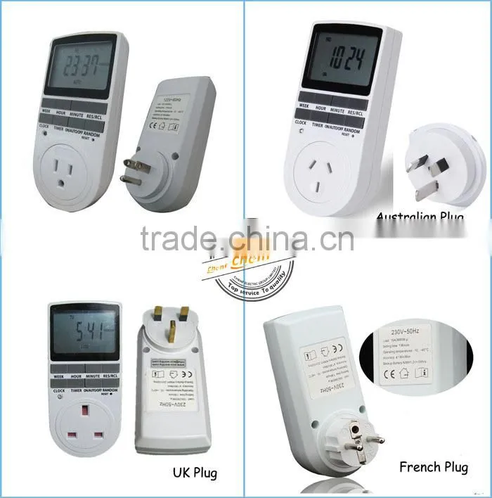 Newest Design French type 3680W mechanical timer switch with CE