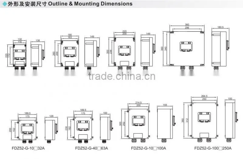 FDZ52- Water proof dust proof corrosion proof circuit breaker