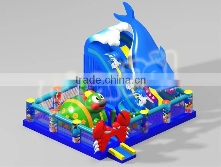 Giant laser tag inflatable water obstacle course/inflatable delphinus delphis/inflatable paintball obstacle