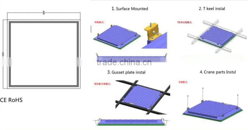 Hot Selling Flat LED Square Panel Light 600x600 With Full 1W 2835 Chip