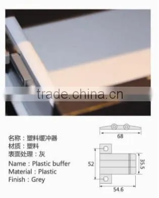soft close plastic sliding door damper for cabinet door