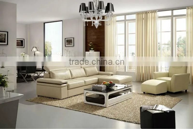 Corner Sofa Bed With Storage FM175 L Shape Leather Adjustable Headrest Sofa