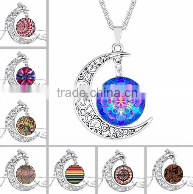 Womens 2016 YIWU IN STOCK Fashion Silver Plated Girlfriend Jewelry Charm Heart Crystal Pendant Chain Necklace