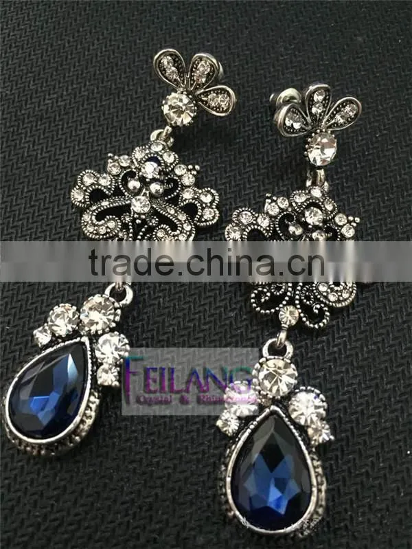 RetroStyle Drop Jewelry Earrings Hypoallergenic Red or Blue Earrings