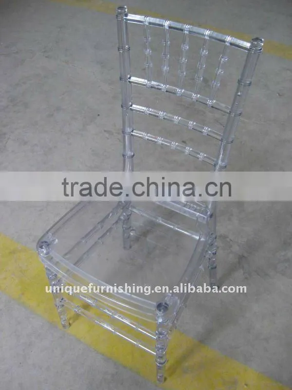 Modern Stacking Plastic Chair, Clear Polycarbonate Chiavari Chair