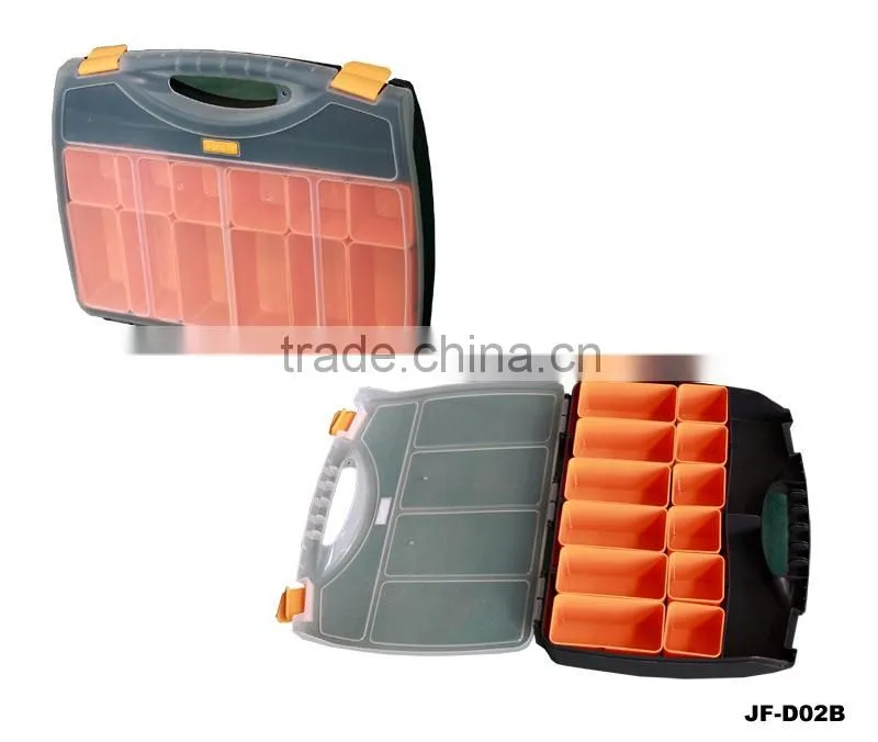 Portable plastic organizer with little bins