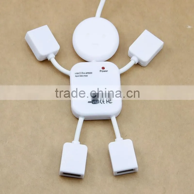 Lovely White Human Shape 2.0 4 port usb hub