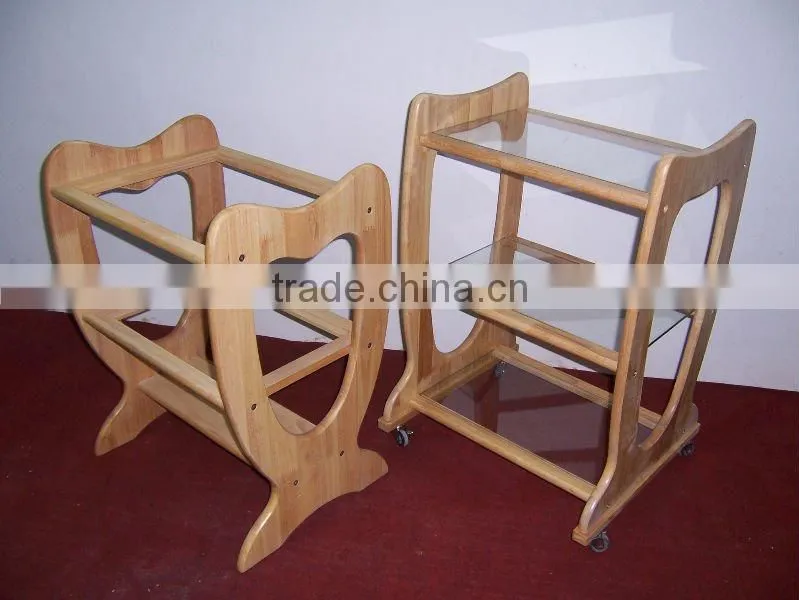 2016 Hot Sales OAK Trolley Cart ,Wooden Trolley tray , salon Trolley