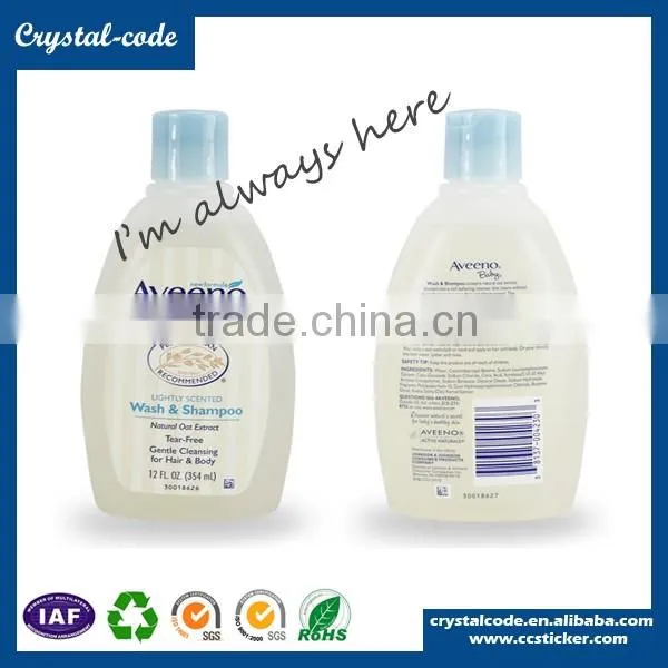 Cheap printed decorative cosmetic bottle adhesive label