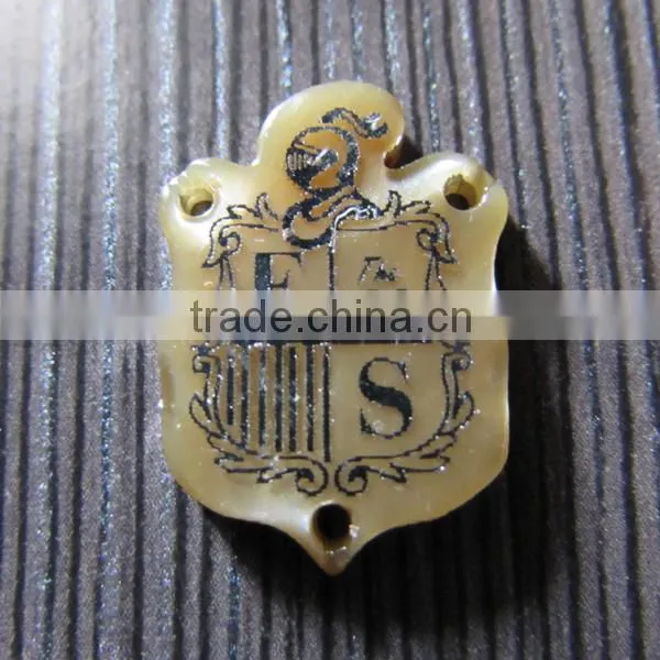 Customized Leave Shape Hot Stamping Resin Label