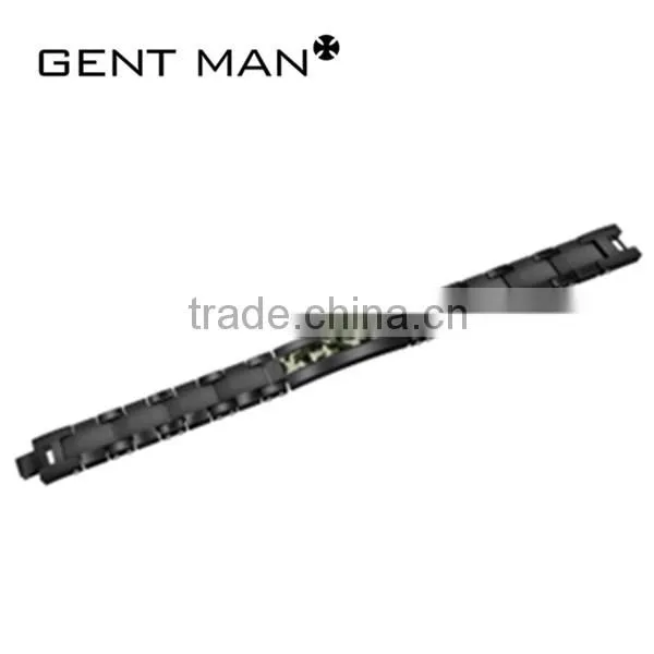 china supplied wholesale unique style camouflage design stianless steel bracelet