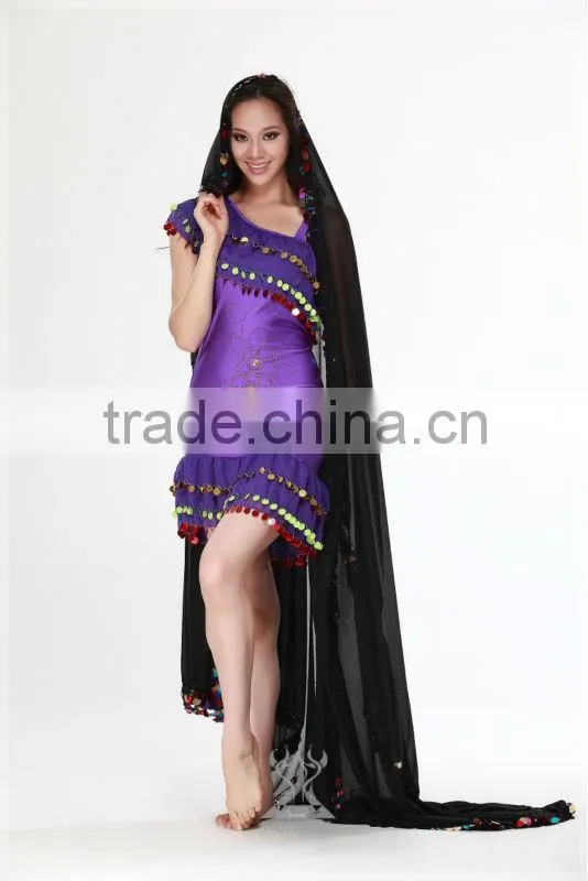 one piece high fashion and elegant belly dance dress, latin costume China Wuchieal QC 2038
