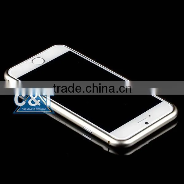 C&T Premium Silver Aluminum Metal Bumper Frame Case for Apple iPhone 6 (4.7-inch) , For iPhone 6 Iron Bumper