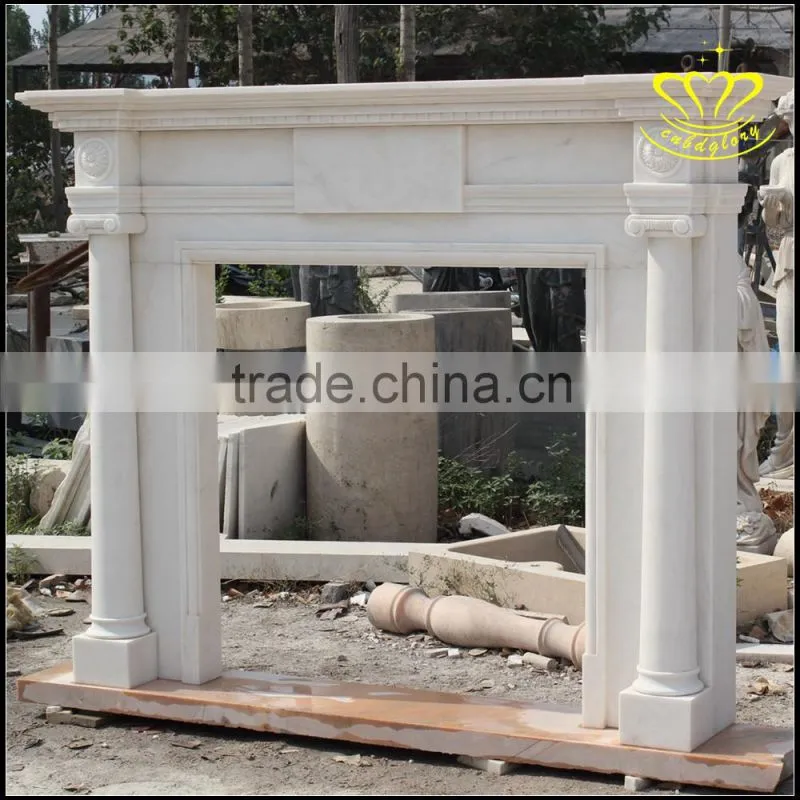 Marble fireplace boutique European door cover Luxury mantel interior decoration