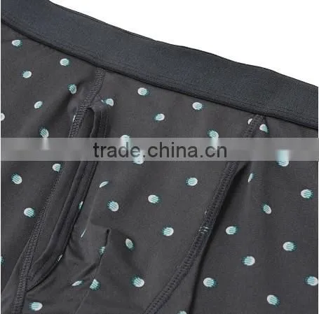 hot sell antimicrobial quick dry printed dots microfiber men underwear briefs boxer shorts