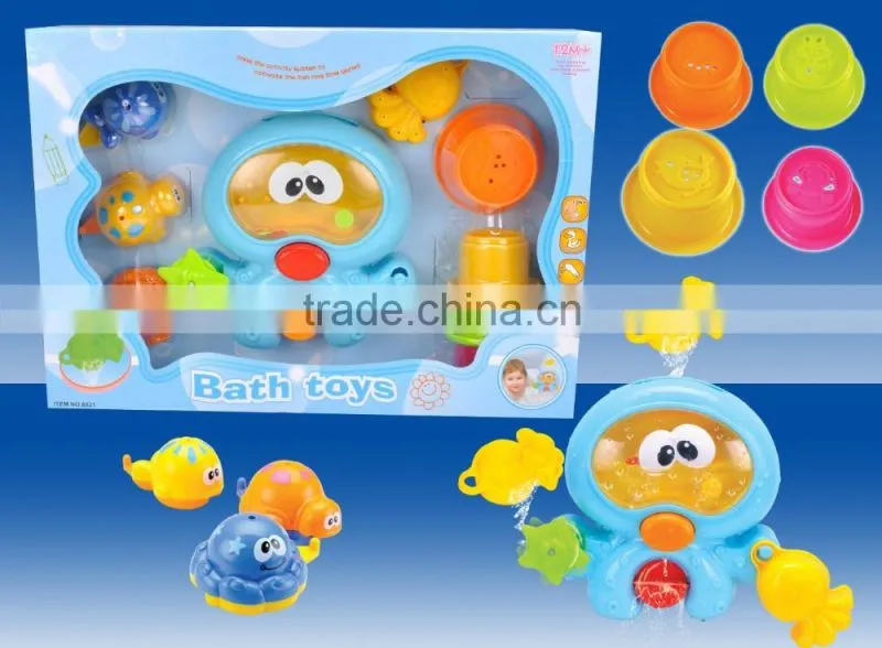 Hot toys 2016 kids baby crib water toys tub town bath toy for babies with ABS materail CE/ROHS fisher price toys