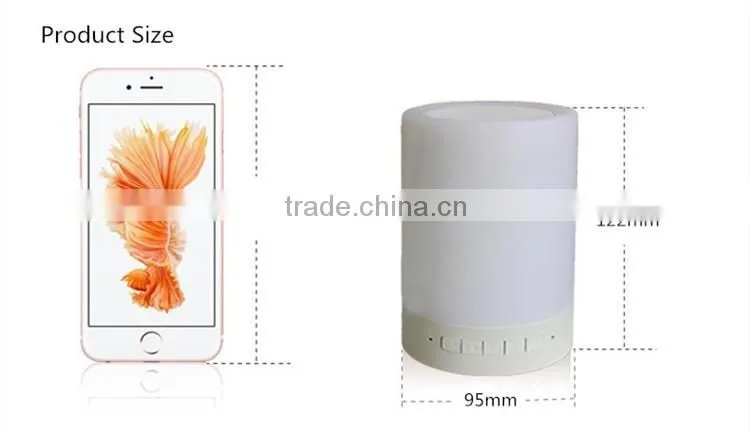 LED rechargable camping lantern with bluetooth speaker color changing and touch sensor mini music lamp