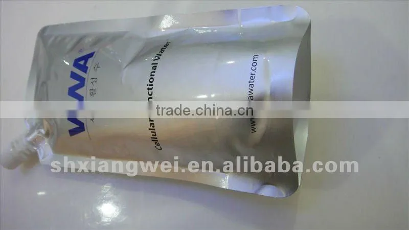 aluminum foil liquid pouch with spout