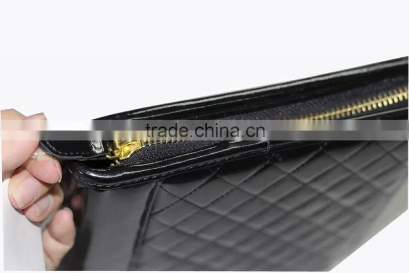custom smooth pu leather portfolio with smooth coat of paint