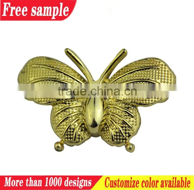 Butterfly design plastic decoration plastic footwear buckle accessories