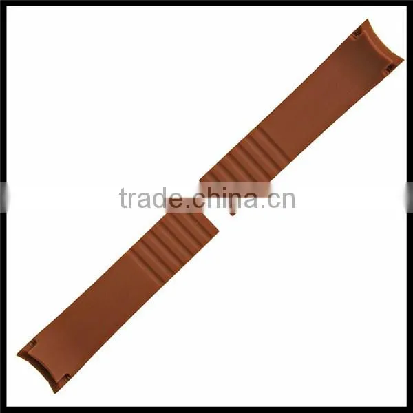 Hot sale curved 2 pieces silicone watch band