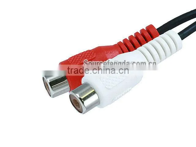 1 RCA male to 2 RCA female japan av video cable