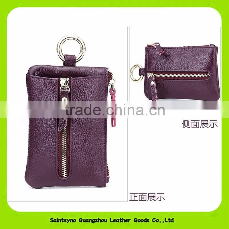 16666 Eco-friendly Cute key holder leather key ring holder for lady