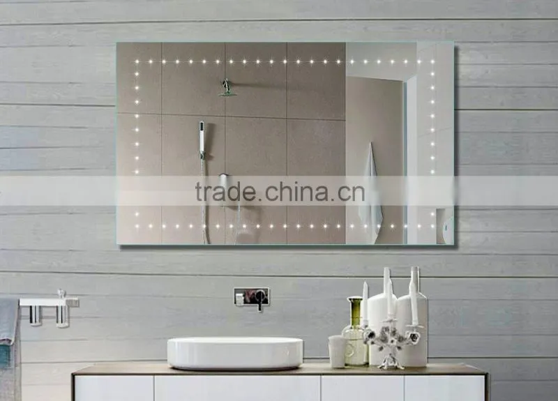 UL standard fogless shower mirror ,shaving mirror for bathroom ,backlit mirror with led lights