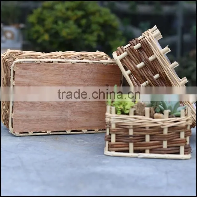 handled colorful weaving large wicker baskets