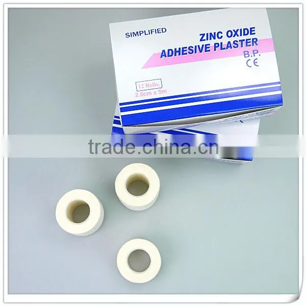 white colored adhesive zinc oxide tape for medical use