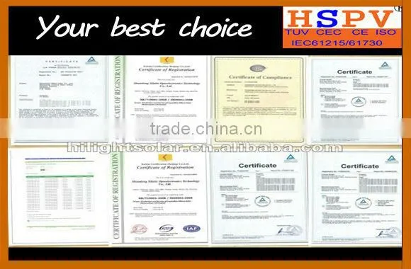 Chinese TUV Polycrystalline 280w72p HSPV Solar Modul/solar Panels