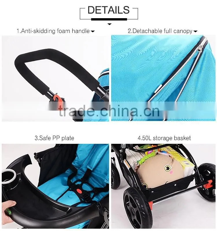 High Landscape Stroller| Baby Trolley | Pram | Carriage | Pushchair With Seat Cushion