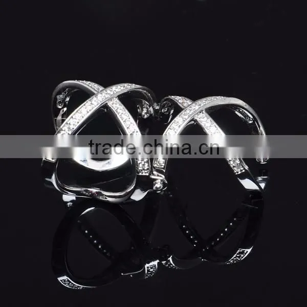 Fashion New Model Silver Ring Wedding Ladies Gold Finger Ring