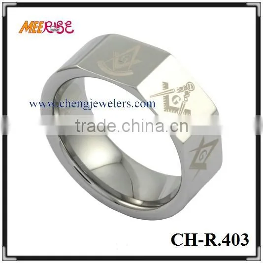 Unique Domed Titanium Ring Pink Masonic High Tech Wedding Rings On sales