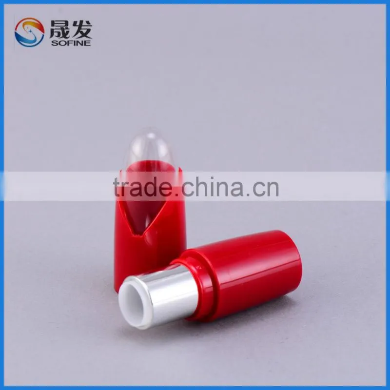 Dark red suface empty beauty lipstick tube for cosmetic