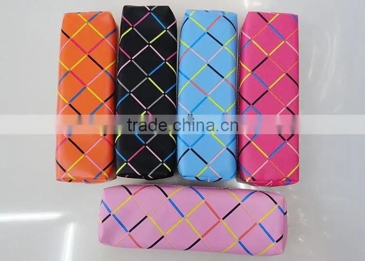 cheap promotional pu leather kids pencil case stationery pouch