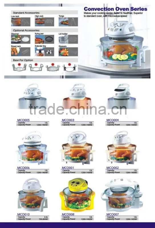 digital halogen convection oven(12L capacity) with CE/Rohs