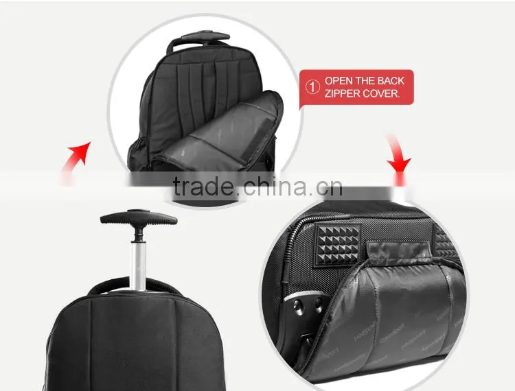 2016 new products trolley bag trolley backpack with wheels