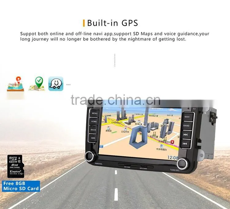 Oem double din car dvd player GPS for vw