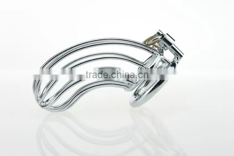Girls Lock The Steel Anal Lock Penis Ring Sex Toy Chastity Cock Cage